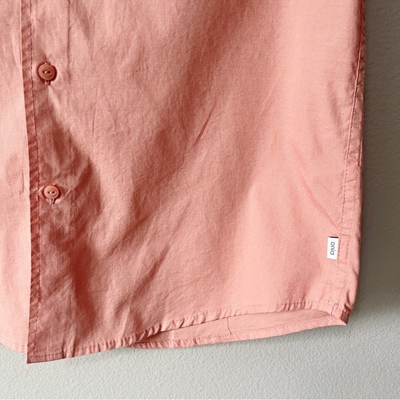 Onia Men's Garment Dye Poplin Shirt Button Front Rose Dawn Size Medium Cotton - Picture 4 of 10
